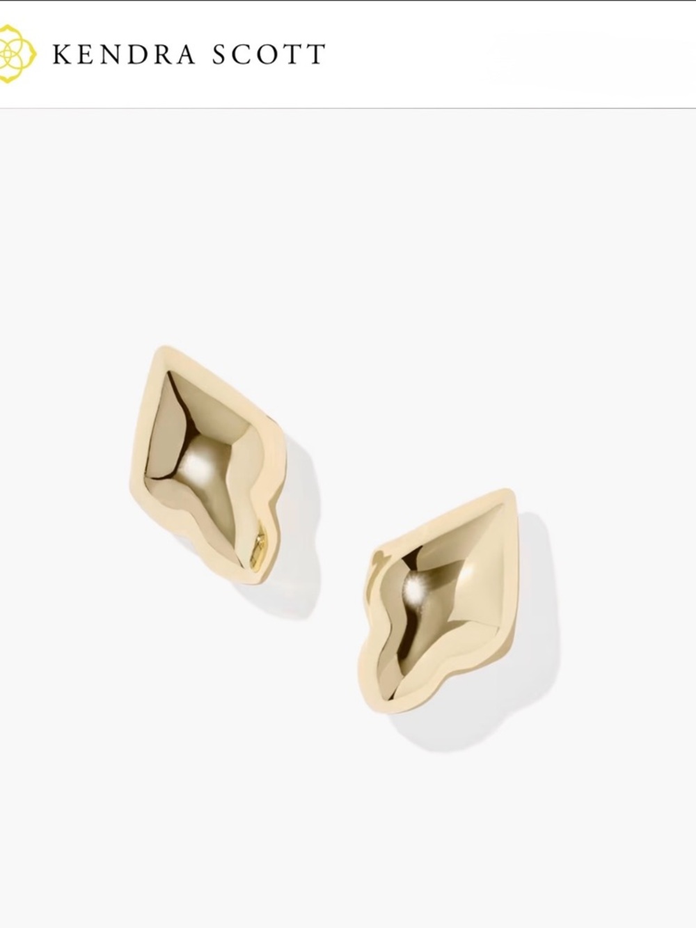 Adeline Gold Metal Stud Earrings